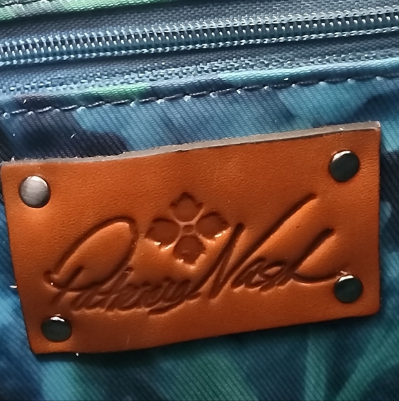 Patricia Nash Framed Laureana Striped Fish Spot Print Bag & Scarf NWT - Picture 6 of 11